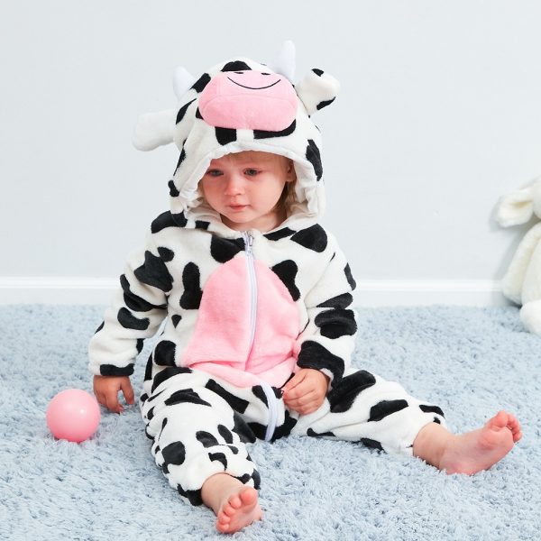 Baby bodysuit cow pajamas